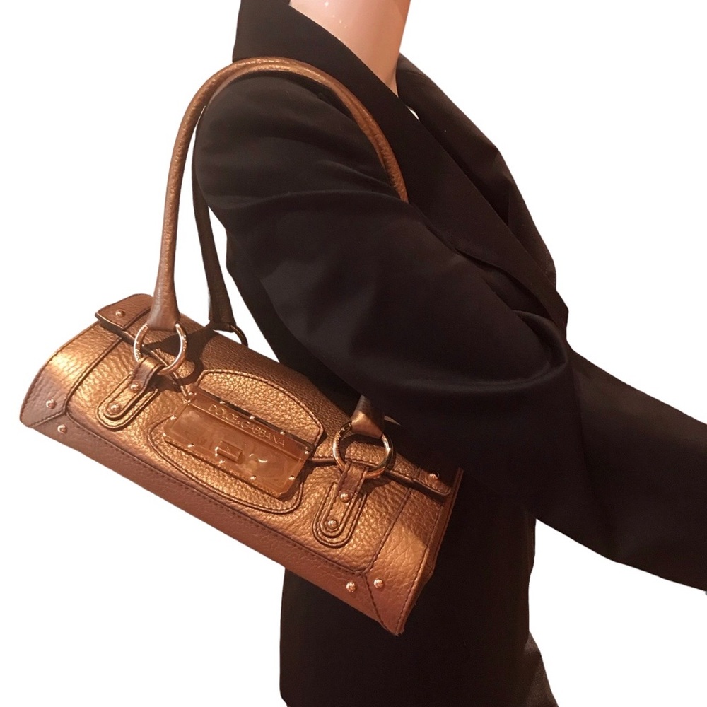 DOLCE & GABBANA vintage golden bronze shoulder handbag, never used - Picture 7 of 14
